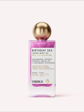 Truly Birthday Sex Luxury Body Oil, 3 fl oz. NEW